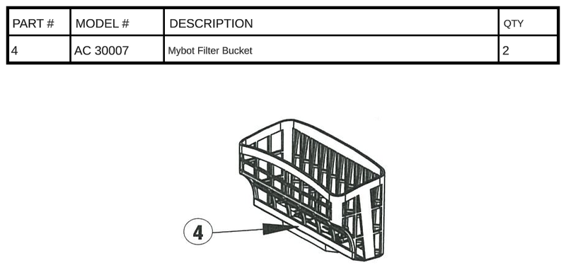 AC 30007 - Mybot Filter Bucket