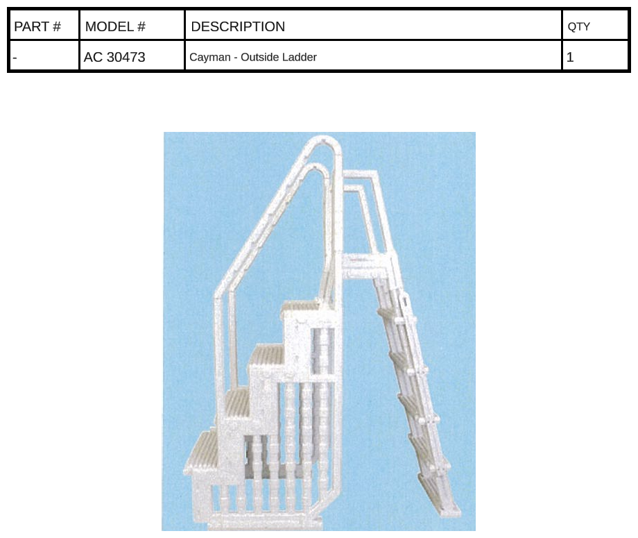 AC 30473 Cayman Outside Ladder
