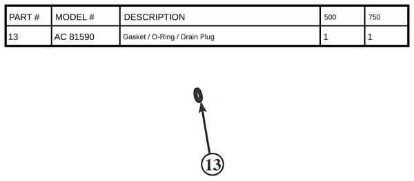 AC 81590 - Gasket / O-Ring / Drain Plug