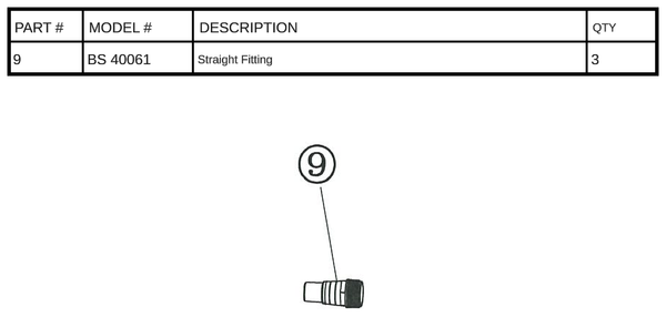 BS 40061 - Straight Fitting