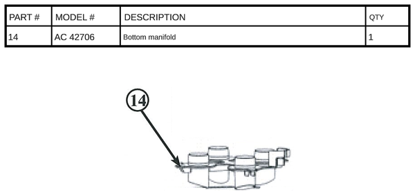 AC 42706 - Bottom manifold