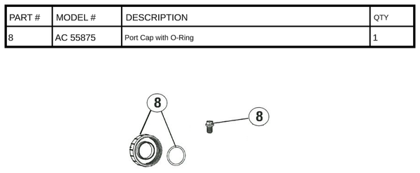 AC 55875 - Port Cap with O-Ring