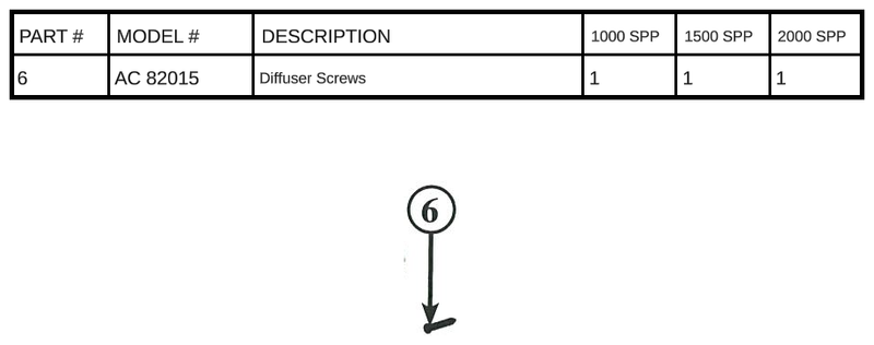 AC 82015 - Diffuser Screws