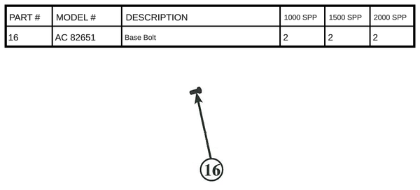 AC 82651 - Base Bolt