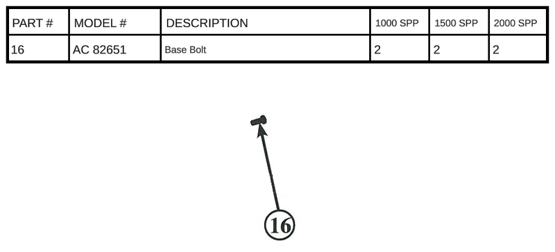 AC 82651 - Base Bolt