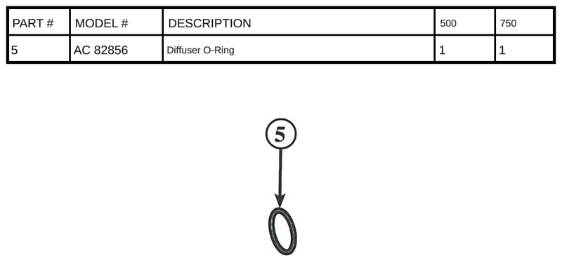 AC 82856 - Diffuser O-Ring