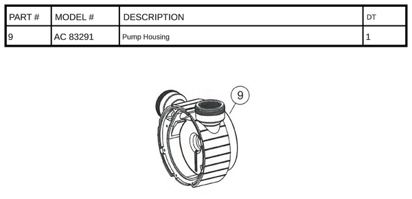 AC 83291 - Pump Housing